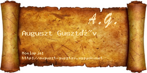 Auguszt Gusztáv névjegykártya