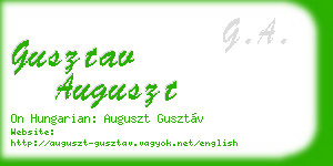 gusztav auguszt business card